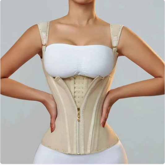 Retro Shapewear Top with Zipper